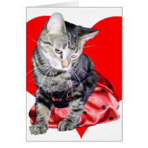 Cat "Love Bug" Valentine's Day car... - Customized Greeting Card