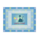 Cat Love Cocktail Design Party Inviation Postcard