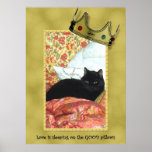 Cat Love on Pillows poster