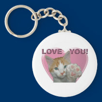 Cat Love You keychains