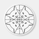 Cat Lover Kaleidoscope Cats Hearts Magnets