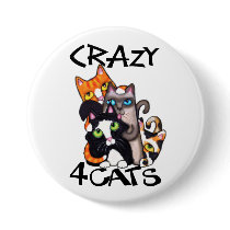 Cat Lover's Pinback Button
