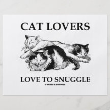 Cat Lovers Love To Snuggle Full Color Flyer