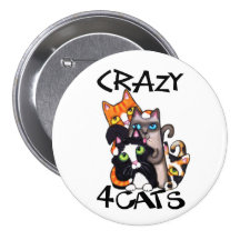 Cat Lover's Pinback Button