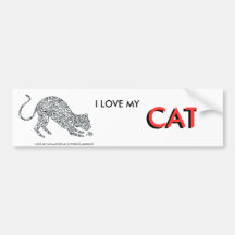 CAT - made of MICE Bumper Stickers