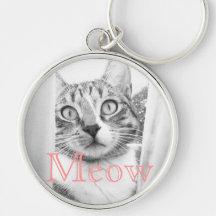 cat meow keychain