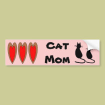 Cat Mom Bumper Sticker bumper stickers