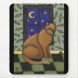 Cat, Moon & Stars - mousepad