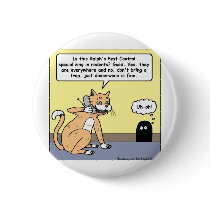 Cat & Mouse Dinnerware Funny Cartoon Gifts & Tees Pin