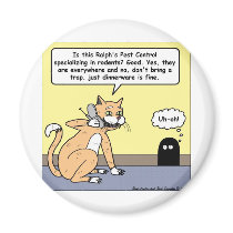 Cat & Mouse Dinnerware Funny Cartoon Gifts & Tees Magnets