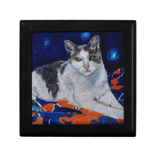 Cat on a Blanket Jewelry Box