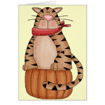 Cat On A Pumpkin Cards
