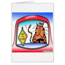 Cat On Board Card