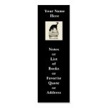 Cat on Books Mini Bookmark to Customize Business Card Templates