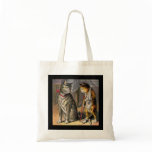 Cat on Crutches Tote Bags