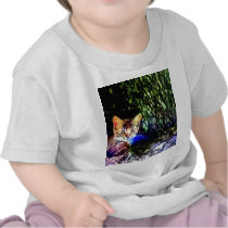 Cat on Oak Roots T Shirts