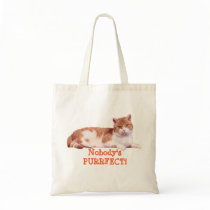 Cat Orange & White Tote Bag