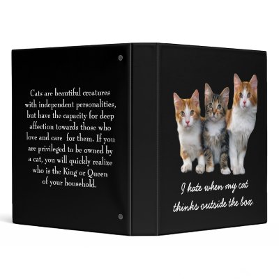 Cat Outside The Box Binder by purrfection