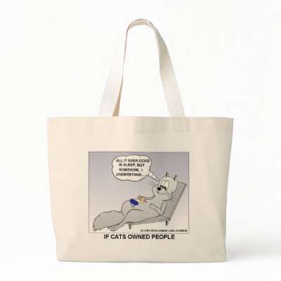 Cat Owner Funny Gifts Tees & Collectibles Bags by beardiethor123
