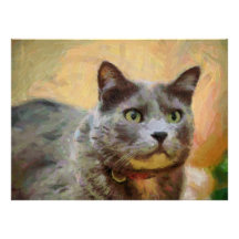 Cat painting personalized invite