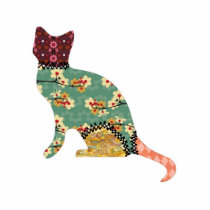 Cat Patchwork Pet Jewellery Pin