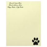 Cat Paw Print letterhead