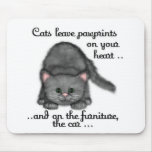Cat paw prints mousepad