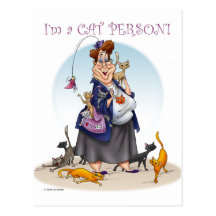 cat person postcard