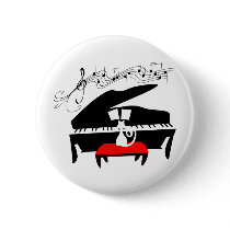 Cat & Piano Pin