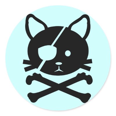Cat Pirate Sticker by jamierushad