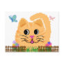 Cat playing in flowers Post card