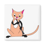 Cat Playing the Clarinet magnets