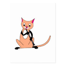 Cat Playing the Clarinet Postcards