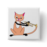 Cat Playing the Trumpet Buttons