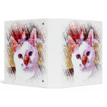 CAT PORTRAIT ANGEL 1.5" Ring Binder