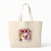 CAT PORTRAIT ANGEL CANVAS BAGS