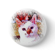 CAT PORTRAIT ANGEL BUTTONS