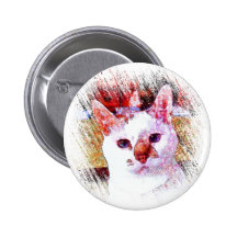 CAT PORTRAIT ANGEL BUTTONS