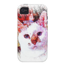 CAT PORTRAIT ANGEL iPhone 4 Case-Mate Case