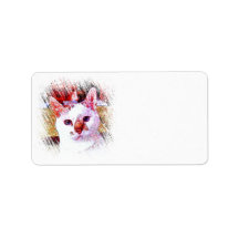 CAT PORTRAIT ANGEL Labels