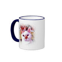 CAT PORTRAIT ANGEL COFFEE MUGS