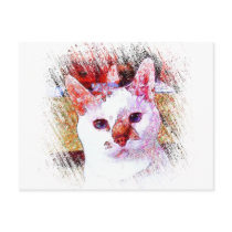 CAT PORTRAIT ANGEL POST CARDS