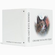 Cat 'Red' with big eyes Binders