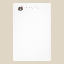 Cat 'Red' with big eyes stationery