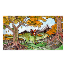 Cat Rides a Dinosaur Business Card