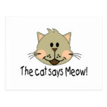 Cat Says Meow Post Card