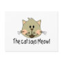 Cat Says Meow Post Card