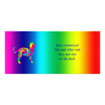 Cat Shaped Rainbow Twist Rack Card