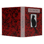 Cat Silhouette with Cat Pattern Binder