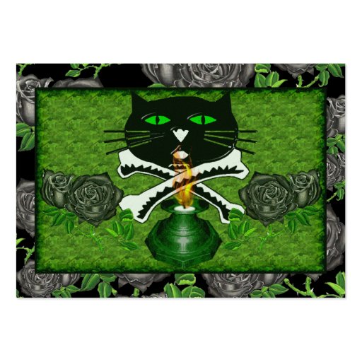 Cat Skull and Bones Business Card Template
